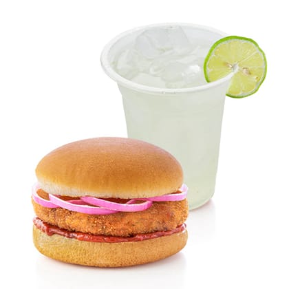 Aloo tikki masti burger + drink combo