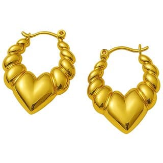 kimti 18K Gold Plated Golden Hoops Anti Tarnish Earring