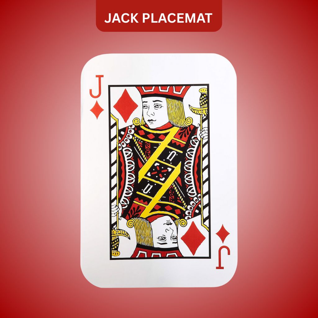 Card Party Jack Placemat for Table Decor or Cutout for Decoration - Party and Festive Needs | Buy online on ZillyBuy