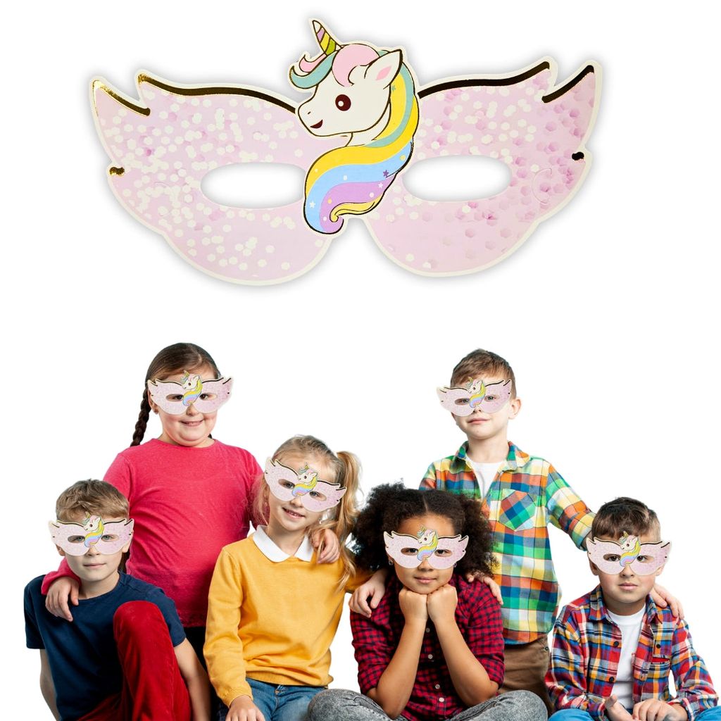 Unicorn Theme Paper Eye Mask - 6 PC - Party and Festive Needs | Buy online on ZillyBuy