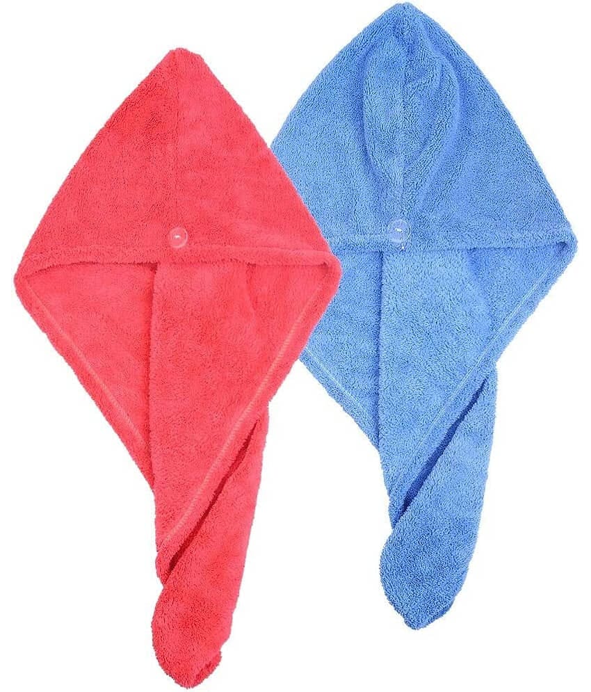 Midastra Multicolor Hair Towel Wrap ( Pack of 2 )