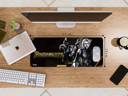"THUNDERBOLTS: AMERICAN SUPERHERO" Gaming Mousepad- Elevate Your Gaming Experience-Medium (28CM X 60CM) / Plane