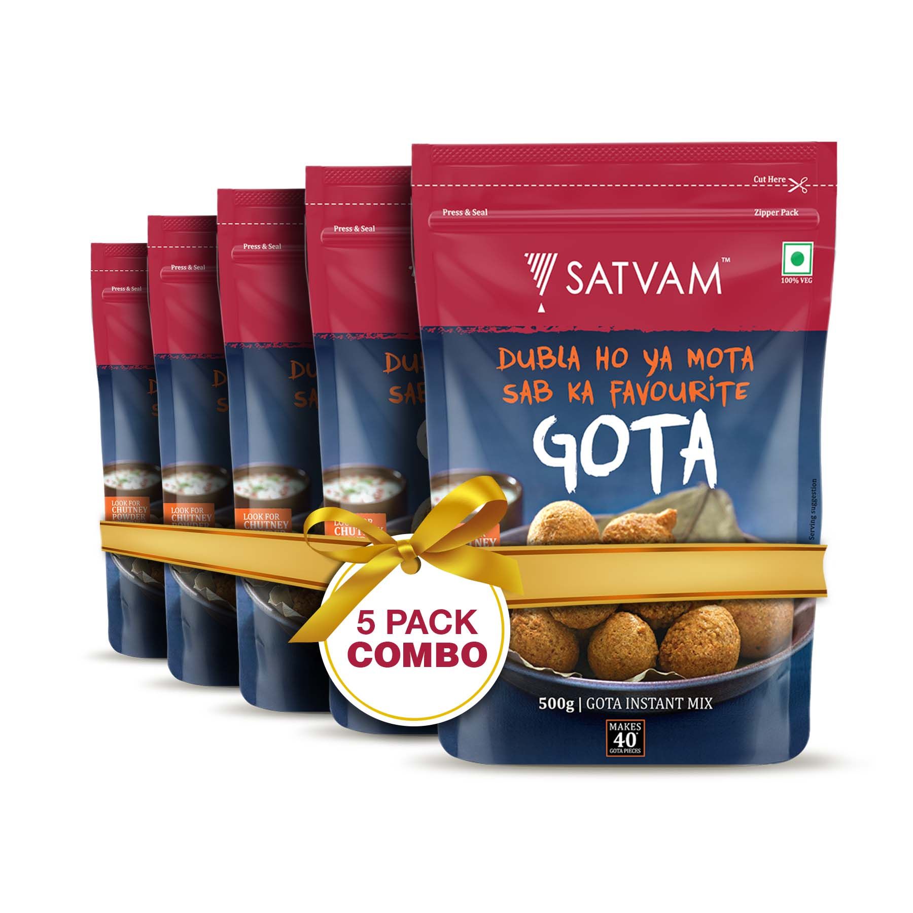 Satvam Gota Instant Mix (Pack of 5) | (5 * 500 Grams)