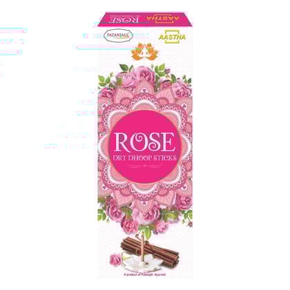 Patanjali aastha Rose Dry dhoop Sticks 8 N