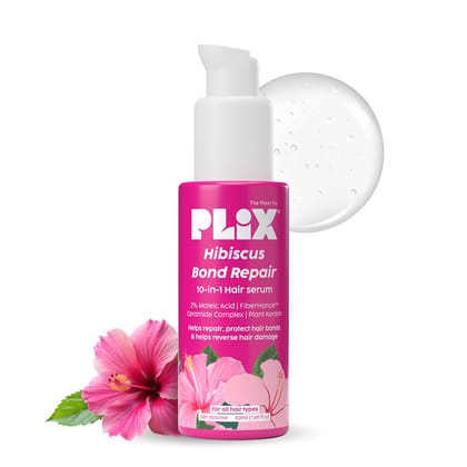 PLIX - THE PLANT FIX Hibiscus Bond Repair 10-in-1 Hair Serum | FiberHance | Repairs Damage Hair | Strengthens Keratin Structure | Provides 3X strengthening | 50ml PLIX - THE PLANT FIX Hibiscus Bond Repair 10-in-1 Hair Serum | FiberHance | Repairs Damage PLIX - THE PLANT FIX Hibiscus Bond Repair 10-in-1 Hair Serum | FiberHance | Repairs Damage Hair | Strengthens Keratin Structure | Provides 3X strengthening | 50ml PLIX - THE PLANT FIX Hibiscus Bond Repair 10-in-1 Hair Serum | FiberHance | Repairs Damage