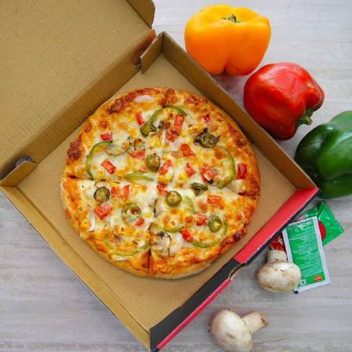 Tomato garlic cheese pizza