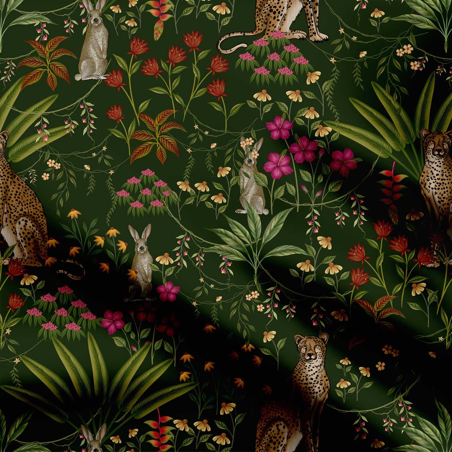 Cheetah in Jungle-Cotton