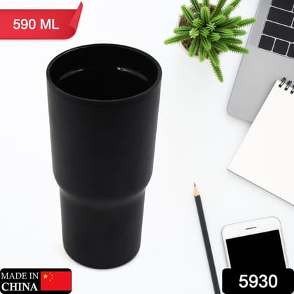 STAINLESS STEEL VACUUM INSULATED GLASS COFFEE CUPS DOUBLE WALLED TRAVEL MUG, CAR COFFEE MUG, Tumbler (590ml)