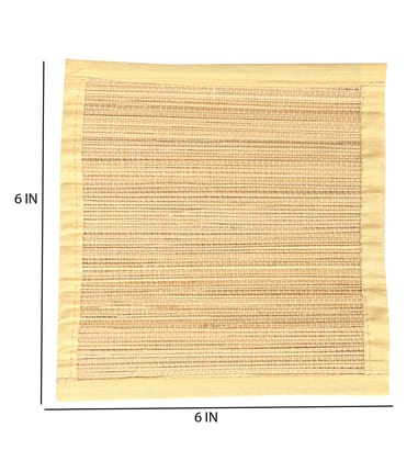 Bamboo Coasters - Beige-Set of 4