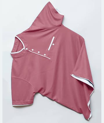 ENITOR Men Cotton Blend Regular Fit Solid T-Shirt ( Peach )