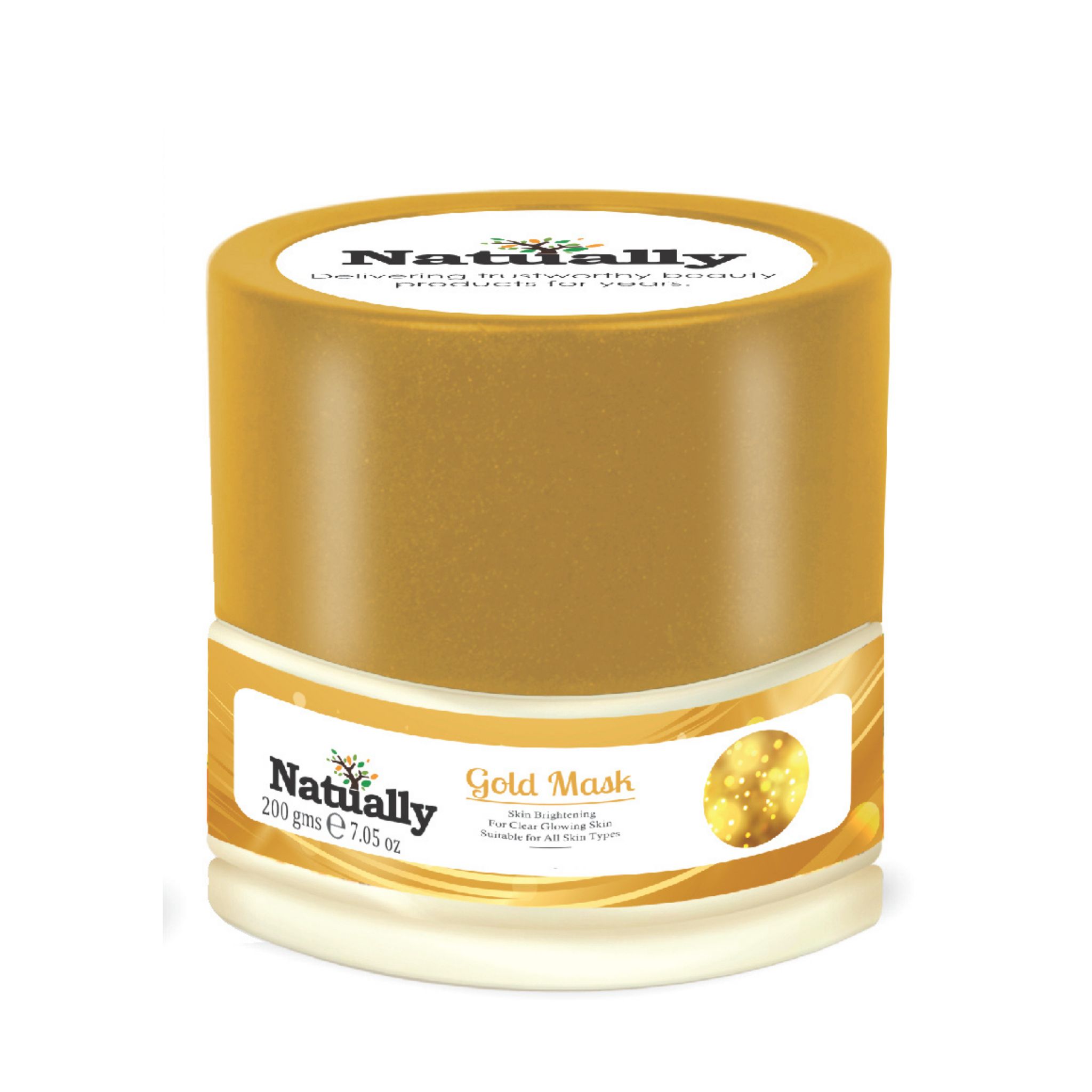 Natually Gold Mask | Skin Brightening For Clear Glowing Skin | 180g