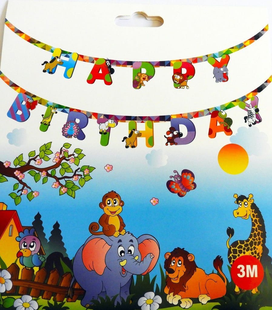 Happy Birthday Jungle Banner - 1PC - Party and Festive Needs | Buy online on ZillyBuy