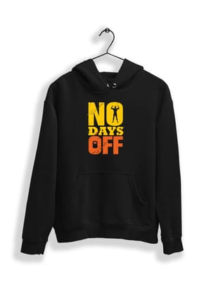 No Days OFF Hoodie-Black / S
