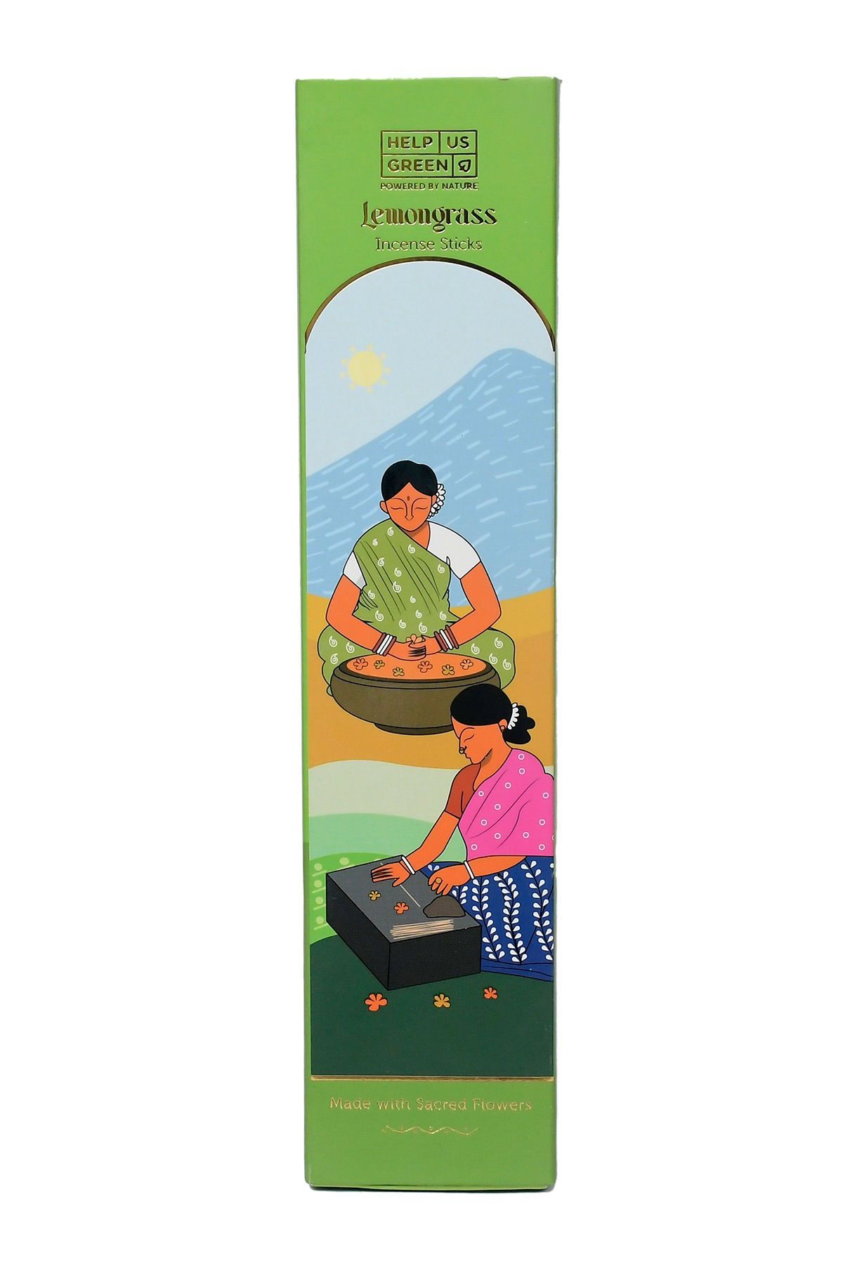 Help Us Green Handmade Natural Lemongrass Incense Sticks, 40 Sticks