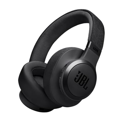 JBL Live 770NC True Adaptive Noise Cancellation Headphones Wireless Over Ear- Black
