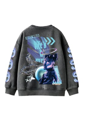 Juice Wrld Designed V2 Oversized Sweatshirt-S / Vintage Black