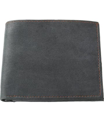 Clock21 - Black Leather Men's Two Fold Wallet ( Pack of 1 )