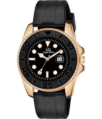 AQUA BLISS - Black Silicon Analog Men's Watch