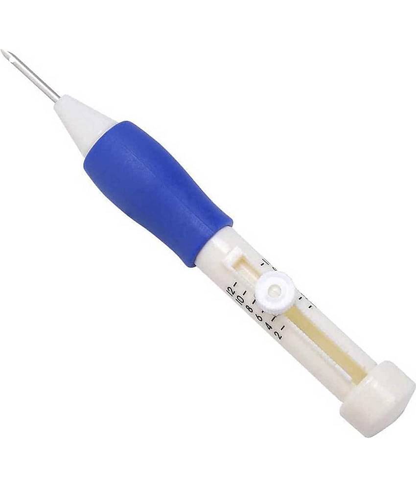 PRANSUNITA Embroidery Adjustable Punch Needle Kit, Pens with 3 Sizes Needles, Poking Stitch Felting Crochet Knitting Aari Needle Sewing Accessories for DIY Craft Pen Set Tool for Beginner