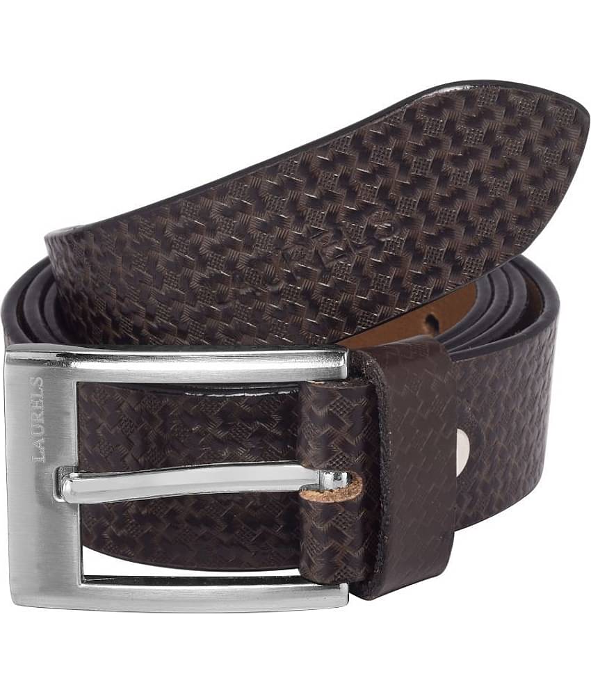 Laurels Brown Leather Casual Belts