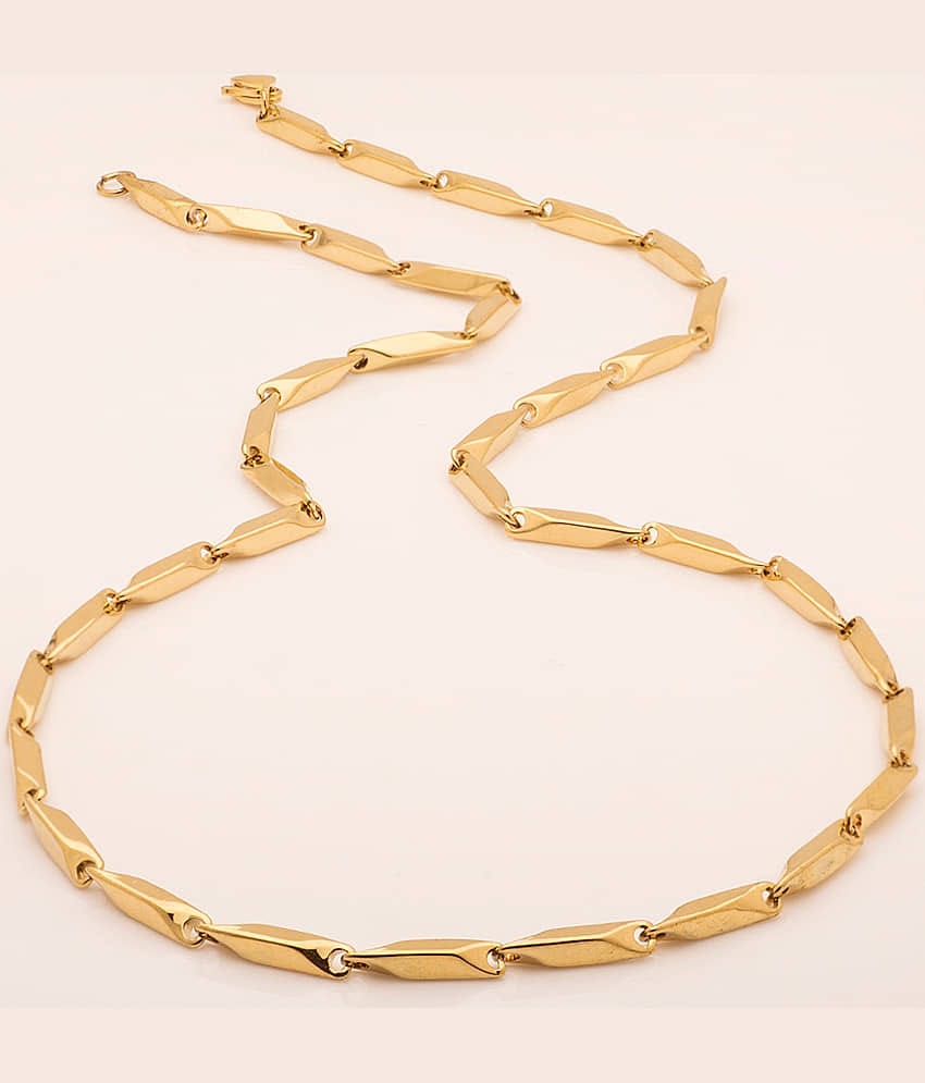 FASHION FRILL - Gold Plated Stainless Steel Chain ( Pack of 1 )