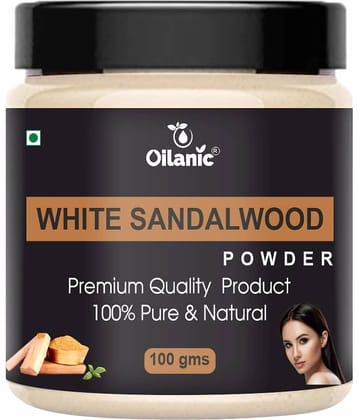 Oilanic Natural White Sandalwood Powder For Haircare Face Mask Masks 100 gm