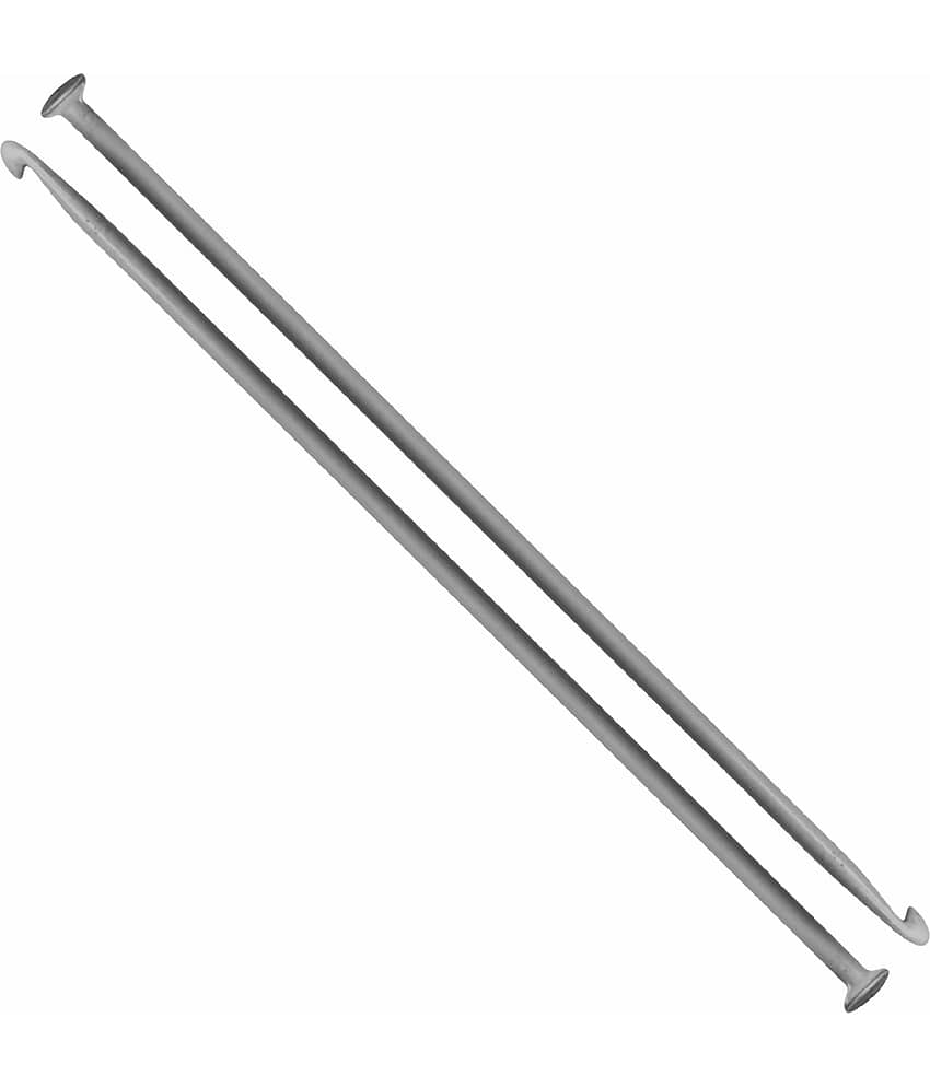 Jyoti Crochet Hook Aluminium for Wool Work, Hand Knitted Sewing DIY Craft Weaving Needle, Ideal for Sweaters, Purses, Scarves, Hats, and Booties, 15755 (Silver, 10"/25cm of Size 11 / 3mm) - 5 Pieces