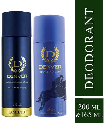 Denver Pride Deo - 200ML & Goal Deo - 165ML For Men ( Combo Pack of 2)