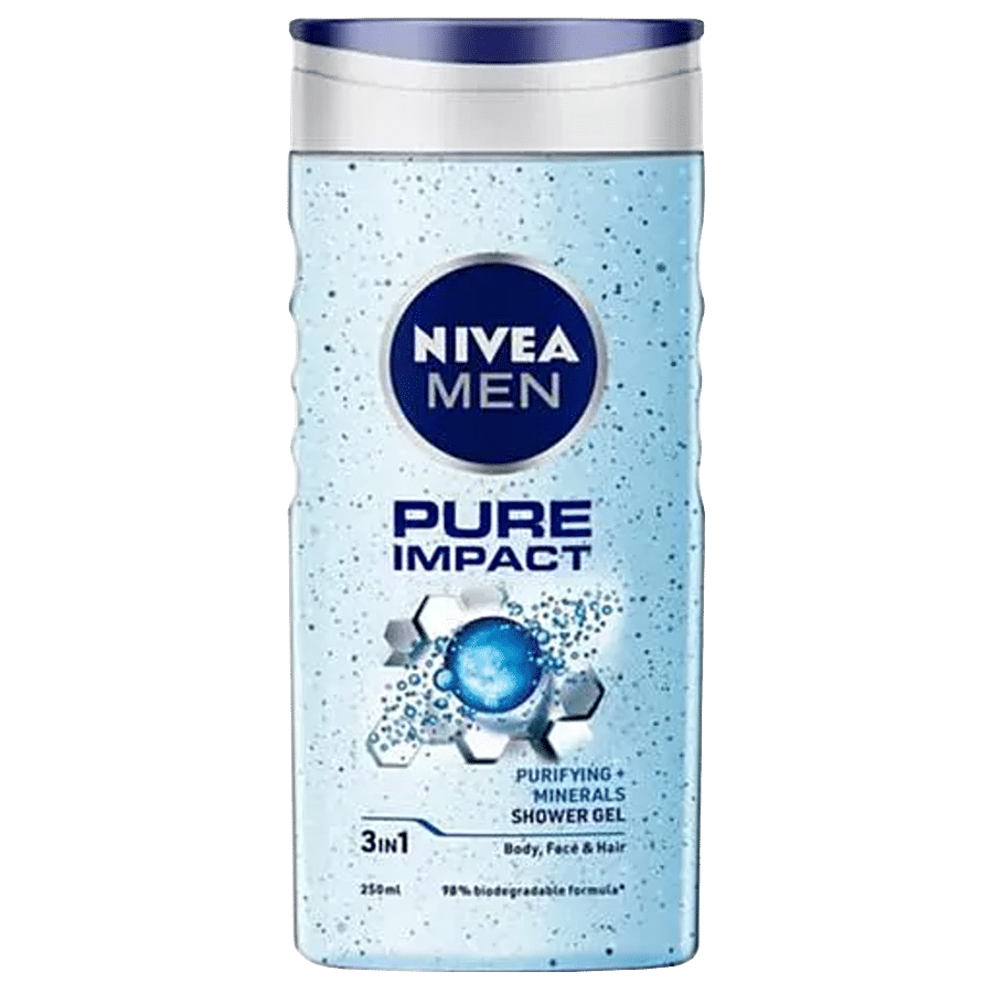 Nivea Pure Impact Men Body Wash, 250 ml