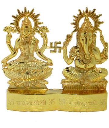 Laxmi Ganesh Brass Idol