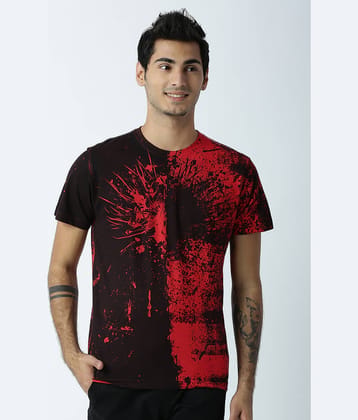 Huetrap Pack of 1 Cotton Regular Fit Men's T-Shirt ( Red )