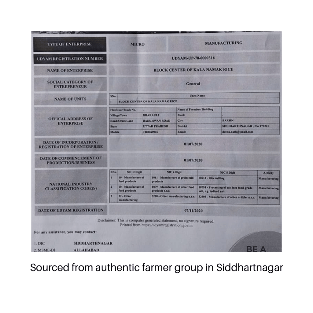 Kalanamak Rice (30Kg Bag)