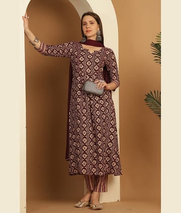 Rajnandini Rayon Printed Kurti With Pants Women's Stitched Salwar Suit - Multicolor ( Pack of 1 )