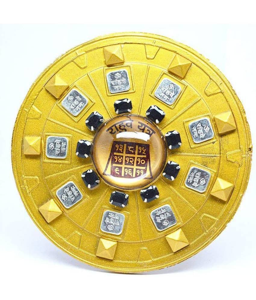 Rudra Divine Rahu dosh nivaran Yantra Brass Gold Plated Brass Yantra