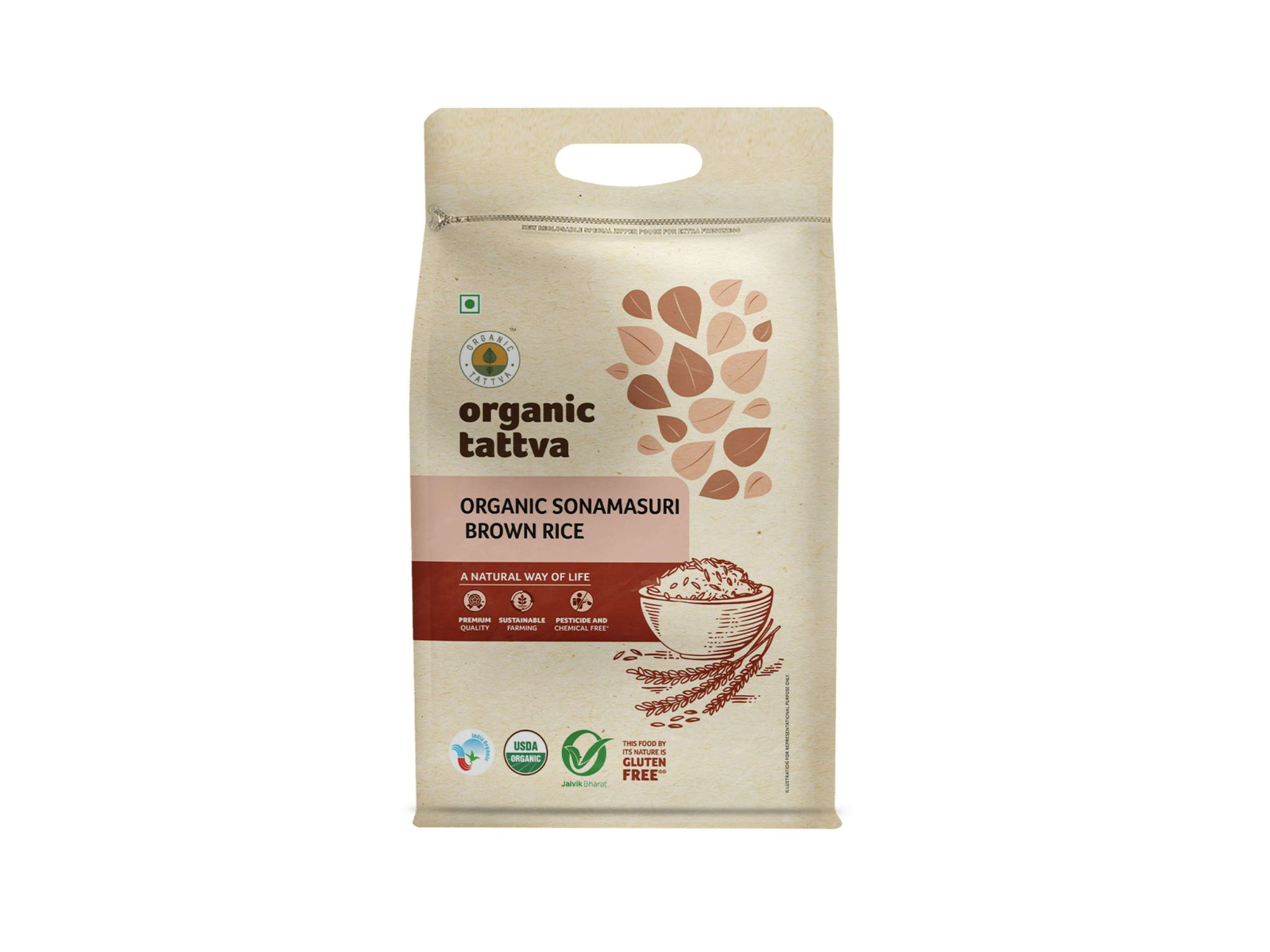 Organic Sonamasuri Brown Rice 5kg