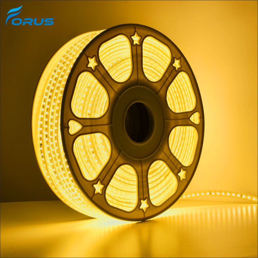 Forus LED Rope Strip Light 5 Meters 1 Year Warranty, Outdoor Waterproof Decorative Cove Lights for Ceiling, Balcony, Home Decor, Interior Decoration, Flexible Rope Light for Diwali, Christmas & New Year -Amber