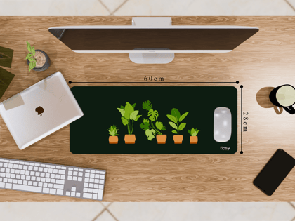 "Garden Lover: Plants" Gaming Mousepad- Elevate Your Gaming Experience-Medium (28CM X 60CM)