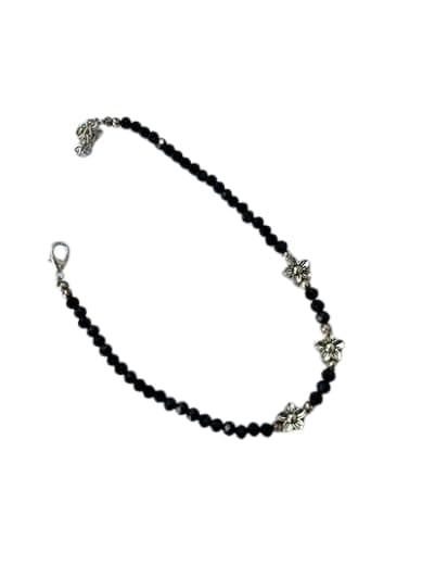 Anklet with Silver Flower Charms Jewelry for Women