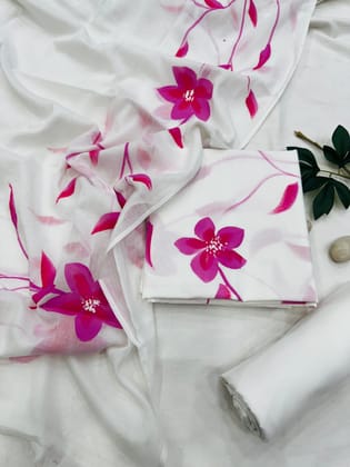 Hastkala Cotton Suit set with Mulmul Dupatta