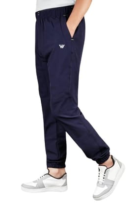 Men's Polyster Solid Track Pant-Lower (Navy Blue, XL)-PID47674