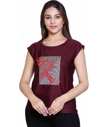 Ogarti Women Lycra Printed Regular Fit Round Neck T-Shirt ( Green )