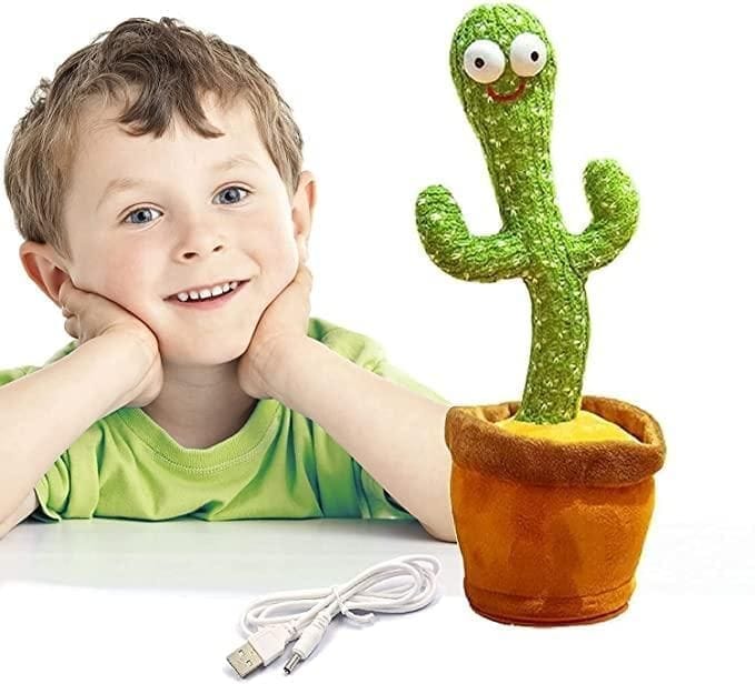 Dancing Talking Cactus Toy | Interactive Singing & Mimicking Plush Toy with LED Lights for Kids Fun & Home Décor