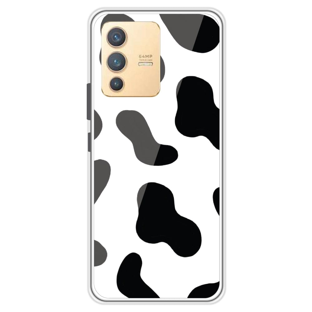 Cow Print - Clear Printed Silicone Case For Vivo Models-Vivo S1