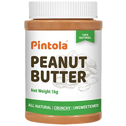 Pintola Natural Peanut Butter - Crunchy, Unsweetened, 1 kg