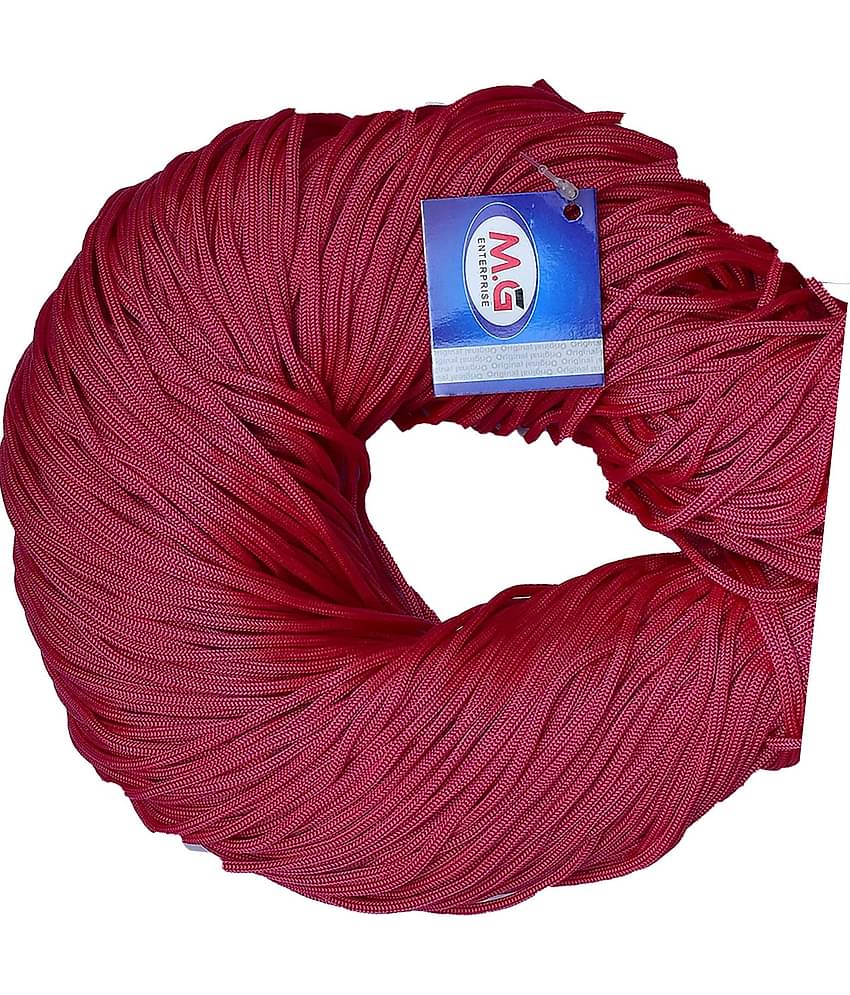 Magenta 30 mtr  Braided Cord Thread Nylon knot Rope sturdy cording- Art-ABDF