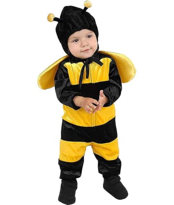 Kaku Fancy Dresses Honey Bee Insect Costume | Honey Bee Wings Fancy Dress | Honey Bee Costume -Yellow & Black, 3-4 Years, For Boys & Girls