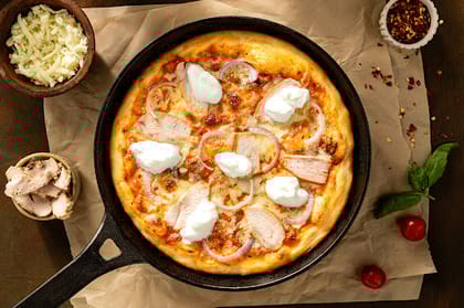 Woodfired - Burrata Smoked Chicken Pizza