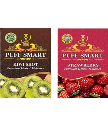 puffsmart hookah kiwi shot & strawberry .pack of 2. 50g each
