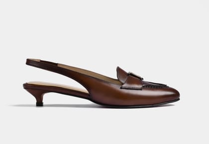 Marisol Brown Patina Kitten Pump-EU 36/UK 3