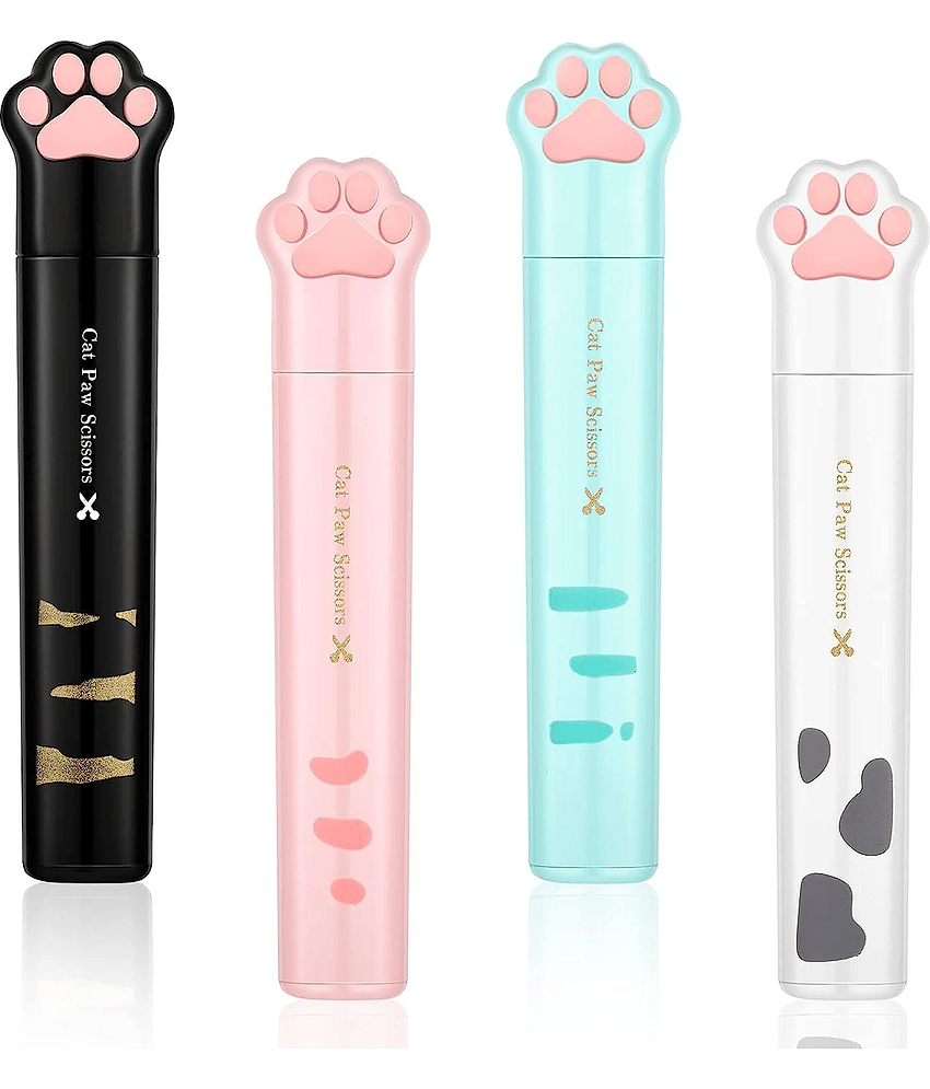 KP2® Multi-Purpose Mini Scissors Portable Functional Scissors Sewing Scissors Lovely Cats Paws Design for Art Crafts Projects